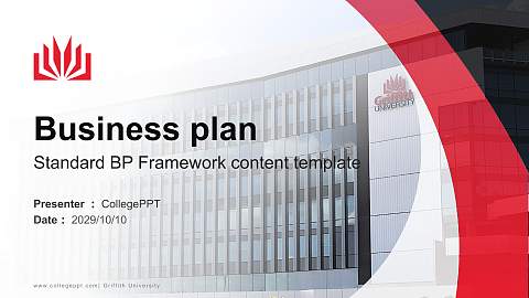 Griffith University Competition/Entrepreneurship Contest PPT Template