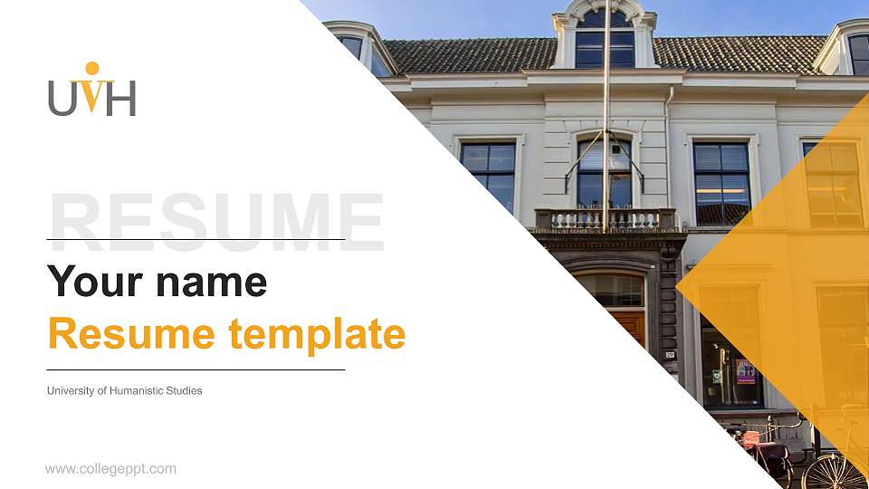 University of Humanistic Studies Resume PPT Template16:9 ratio PPT effect preview image