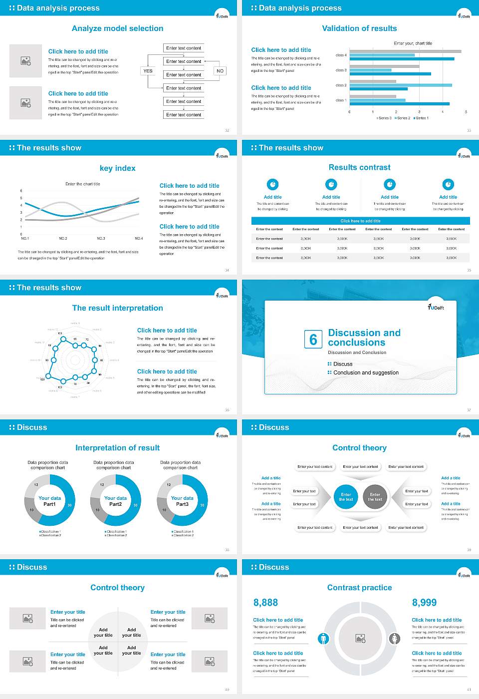 Delft University of Technology Graduation Thesis Defense PPT Template16:9 ratio PPT effect preview image5