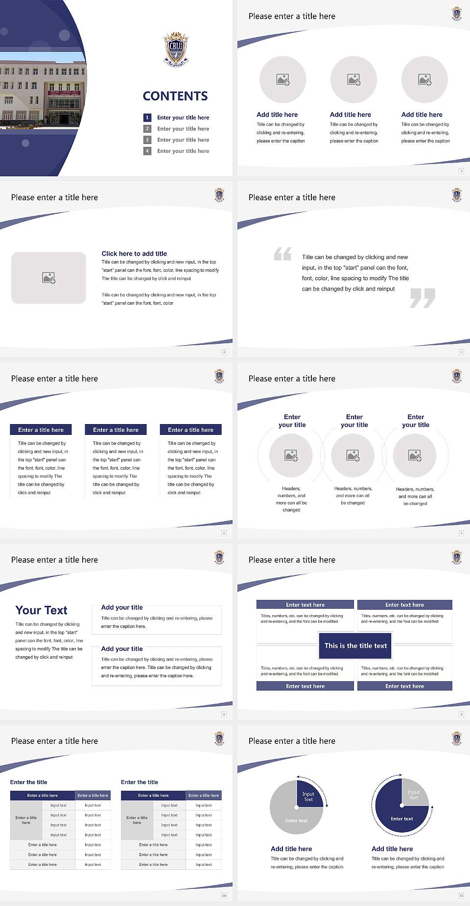 Chaudhary Bansi Lal University Course/Courseware Creation PPT Template4:3 ratio PPT effect preview image2