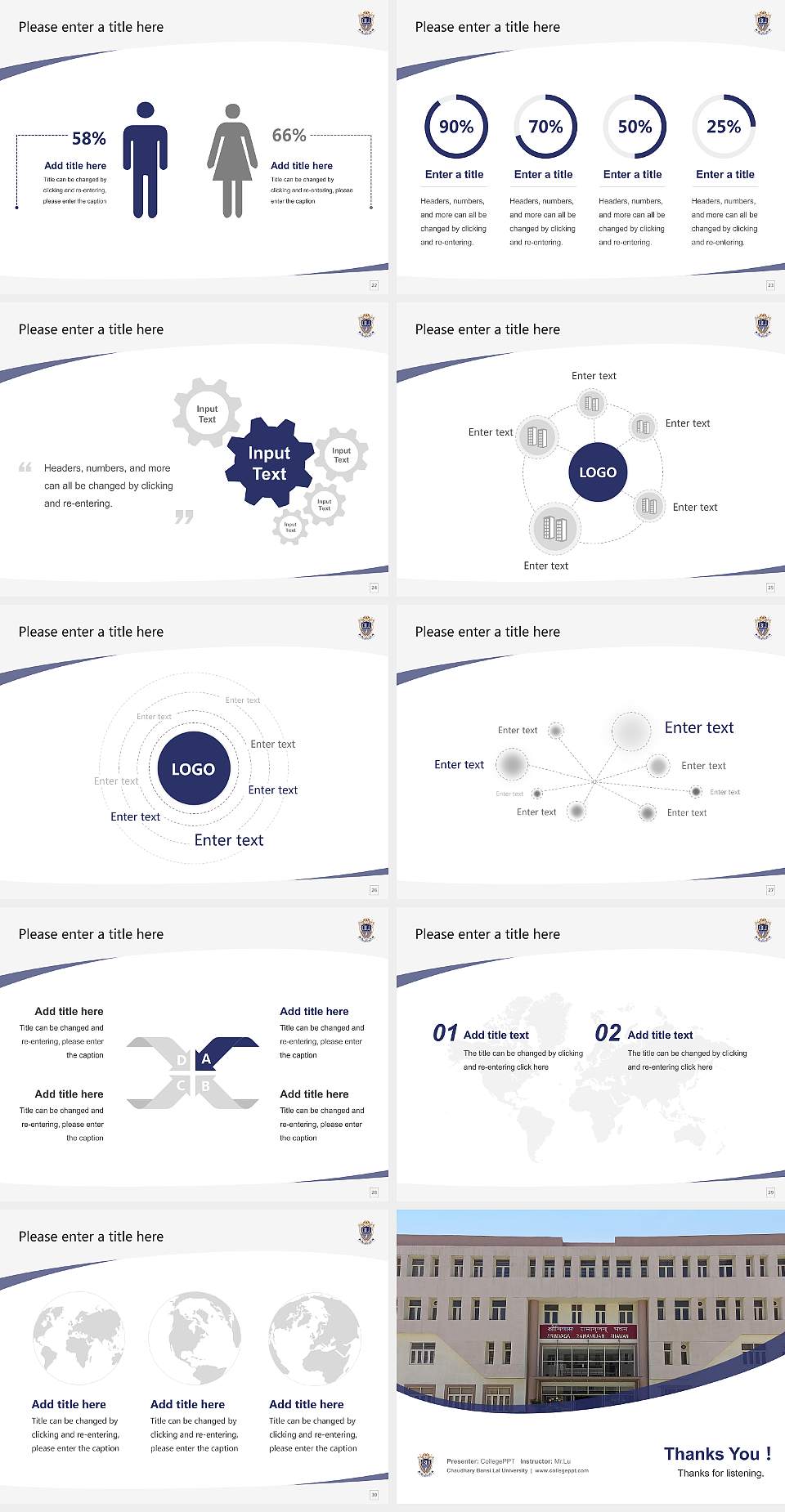 Chaudhary Bansi Lal University Course/Courseware Creation PPT Template4:3 ratio PPT effect preview image4