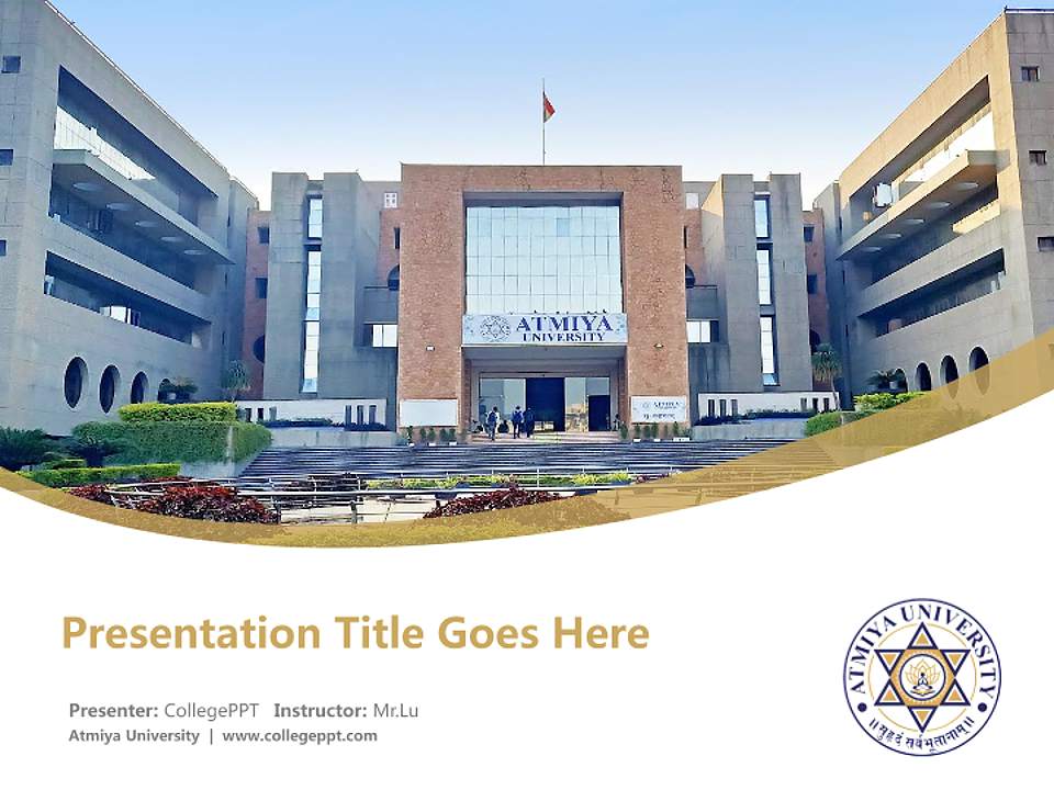 Atmiya University Course/Courseware Creation PPT Template4:3 ratio PPT effect preview image5