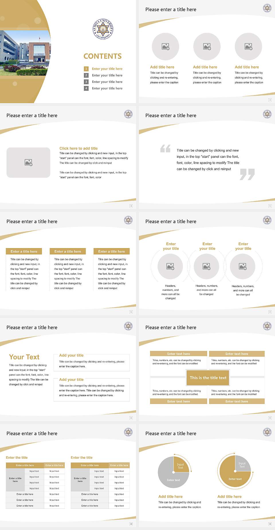 Atmiya University Course/Courseware Creation PPT Template4:3 ratio PPT effect preview image2
