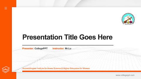 Avinashilingam Institute for Home Science & Higher Education for Women Thesis Proposal/Graduation Defense PPT Template