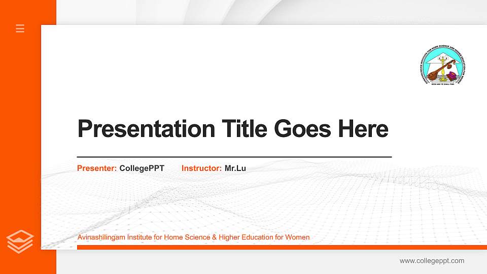 Avinashilingam Institute for Home Science & Higher Education for Women Thesis Proposal/Graduation Defense PPT Template16:9 ratio PPT effect preview image