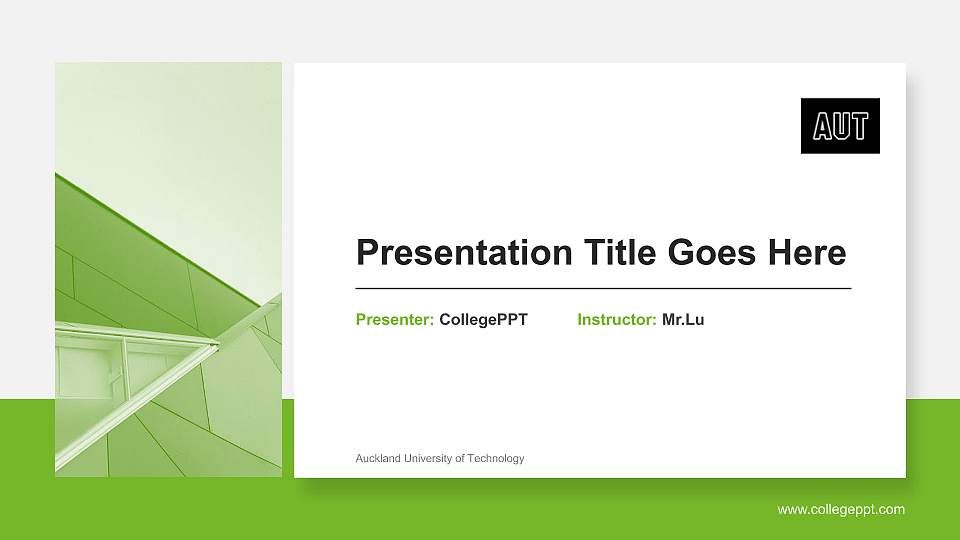 Auckland University of Technology General Purpose PPT Template16:9 ratio PPT effect preview image