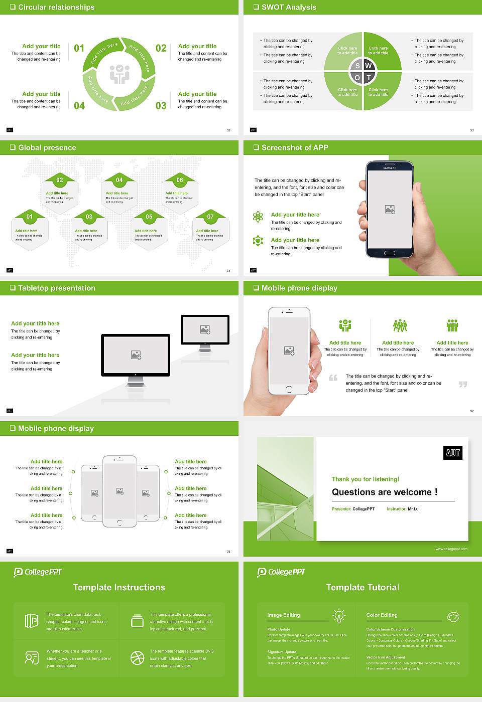 Auckland University of Technology General Purpose PPT Template16:9 ratio PPT effect preview image5