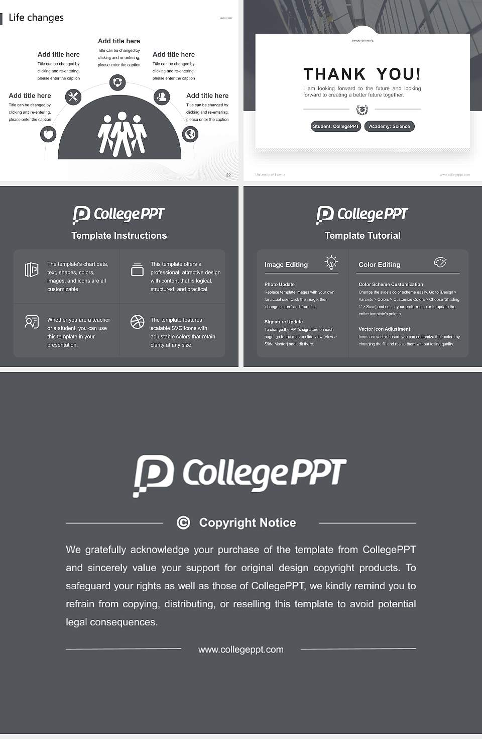 University of Twente National Scholarship Defense PPT Template4:3 ratio PPT effect preview image4