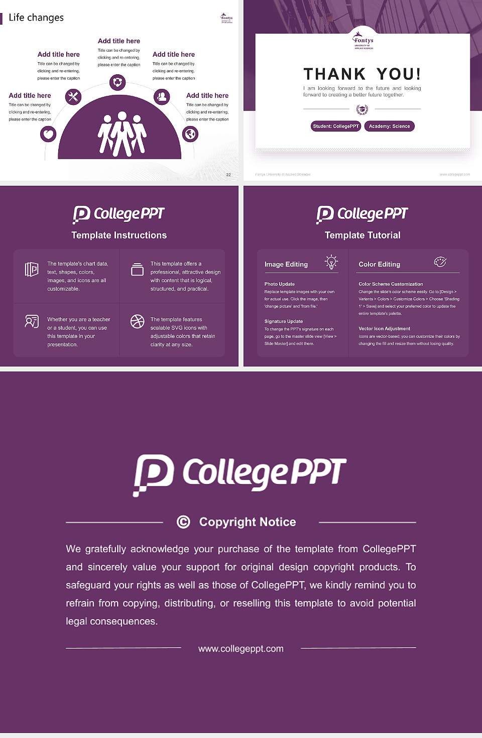 Fontys University of Applied Sciences National Scholarship Defense PPT Template4:3 ratio PPT effect preview image4