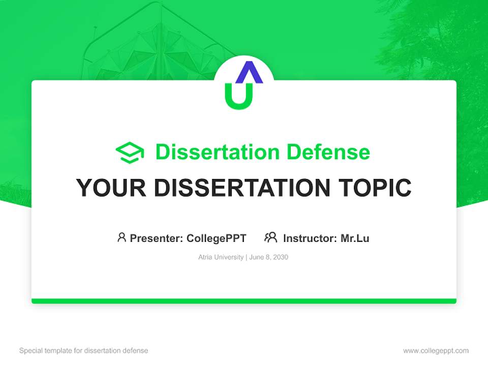 Atria University Graduation Thesis Defense PPT Template4:3 ratio PPT effect preview image7