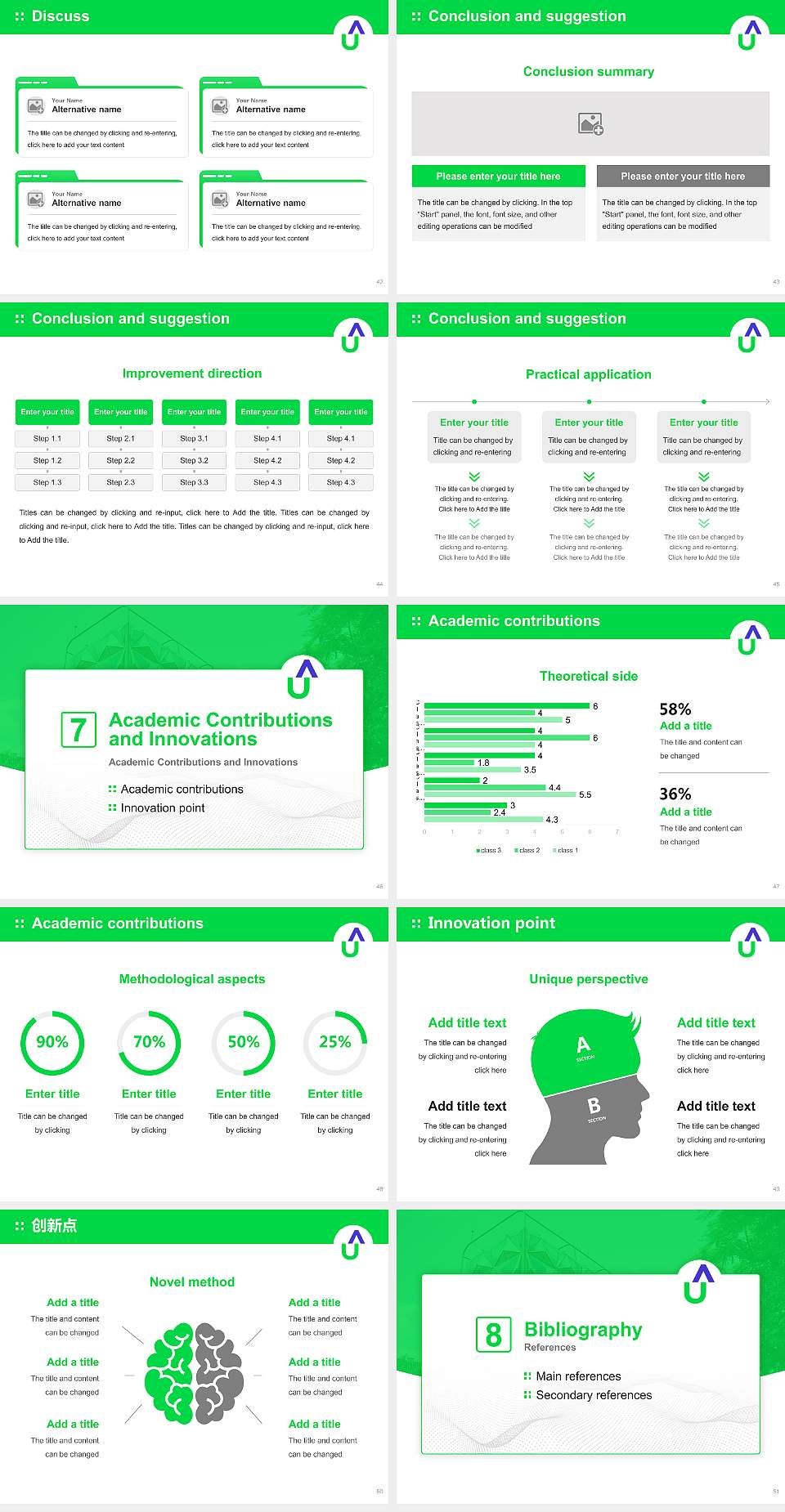 Atria University Graduation Thesis Defense PPT Template4:3 ratio PPT effect preview image6