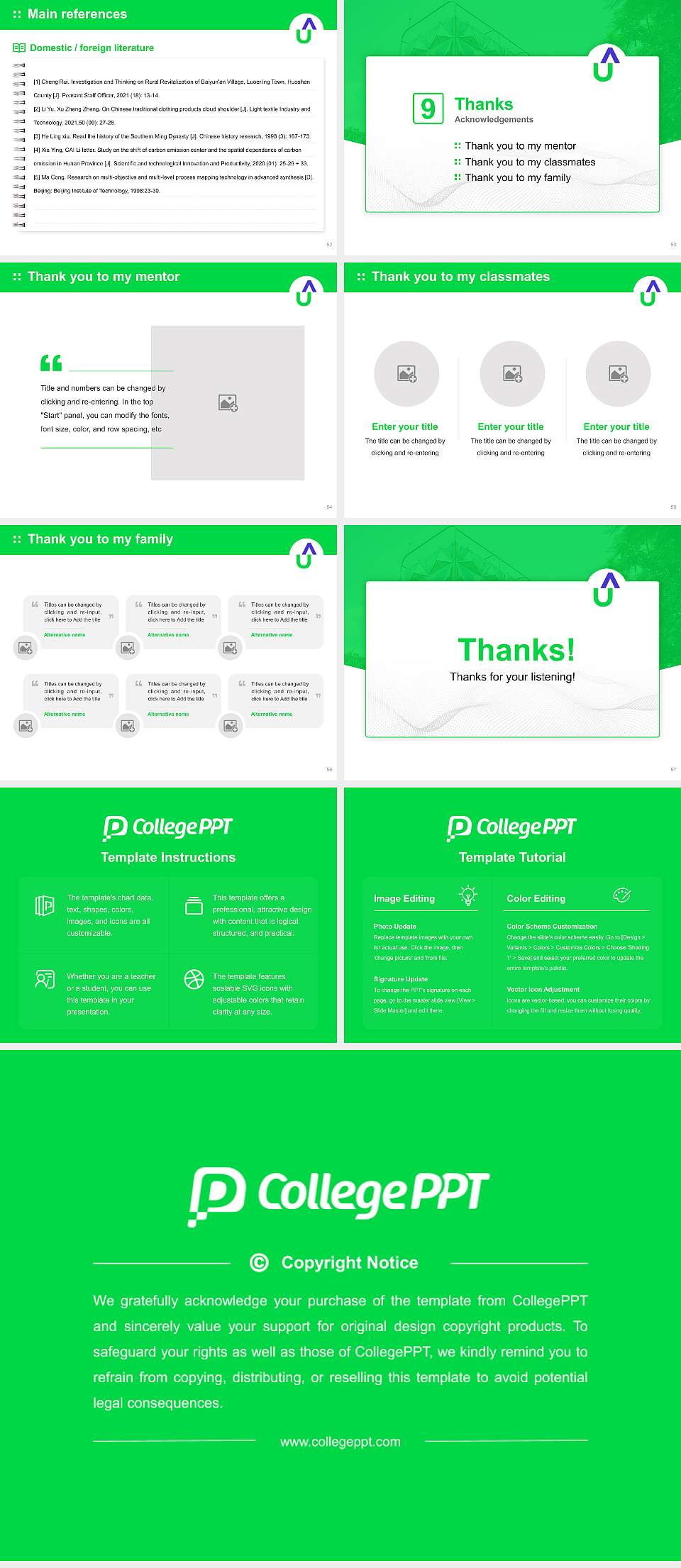 Atria University Graduation Thesis Defense PPT Template4:3 ratio PPT effect preview image7