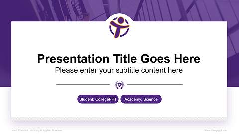VIAA Christian University of Applied Sciences National Scholarship Defense PPT Template
