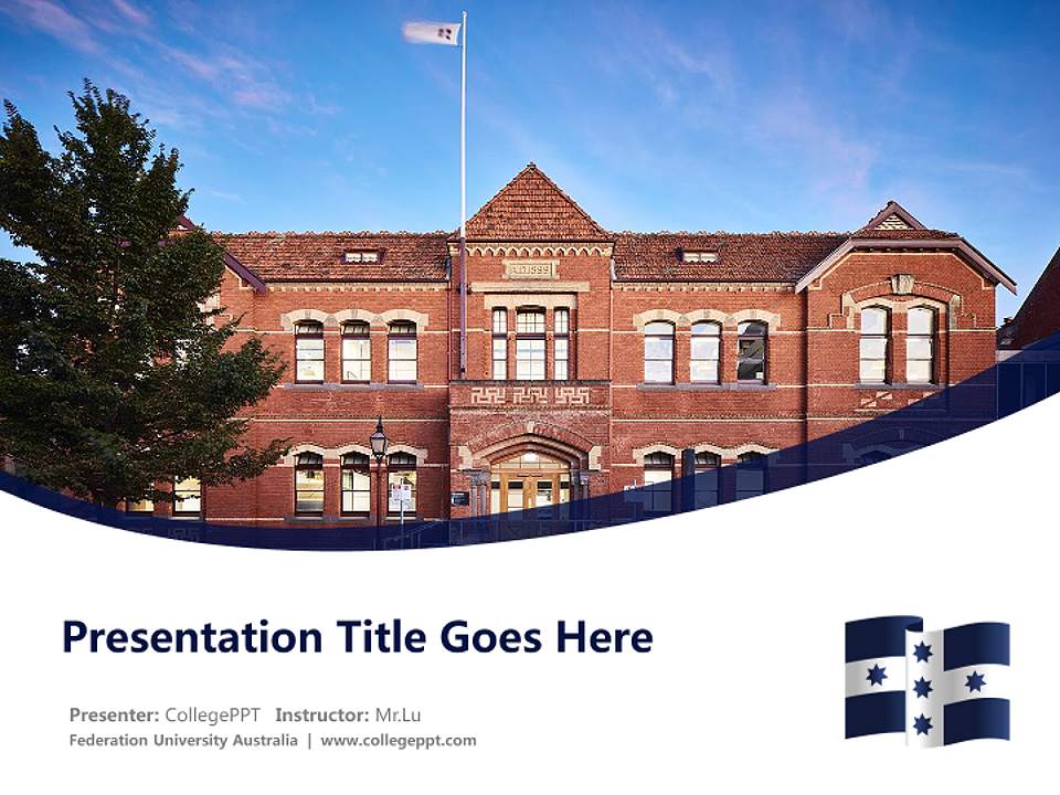 Federation University Australia Course/Courseware Creation PPT Template4:3 ratio PPT effect preview image5