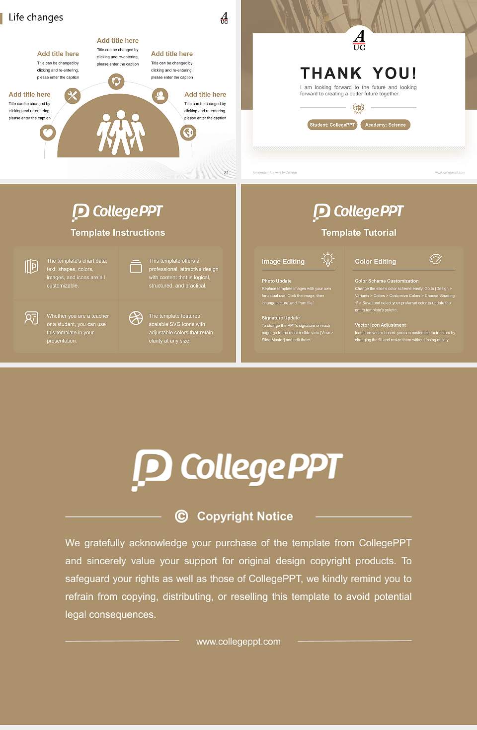 Amsterdam University College National Scholarship Defense PPT Template4:3 ratio PPT effect preview image4