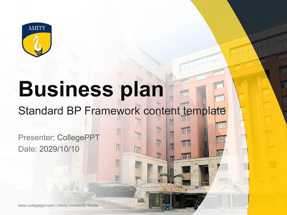 Amity University Noida Competition/Entrepreneurship Contest PPT Template4:3 ratio PPT effect preview image9