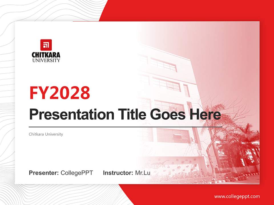 Chitkara University Academic Presentation/Research Findings Report PPT Template4:3 ratio PPT effect preview image5