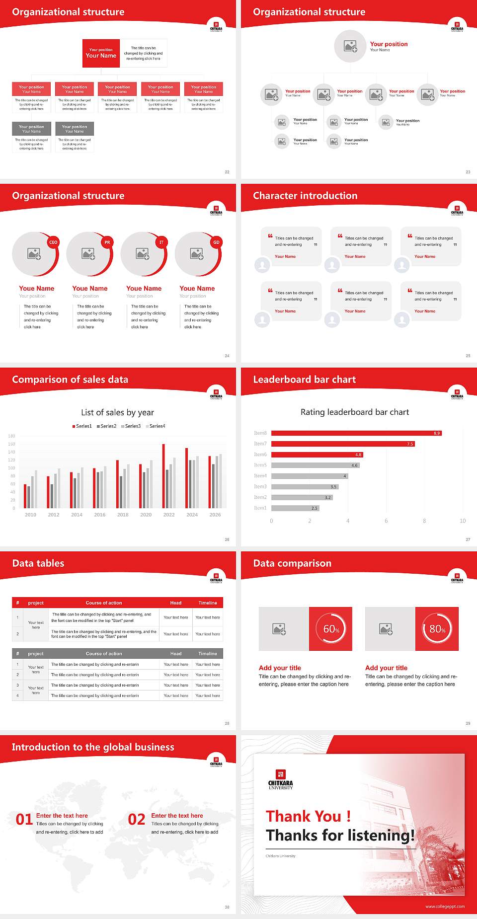 Chitkara University Academic Presentation/Research Findings Report PPT Template4:3 ratio PPT effect preview image4