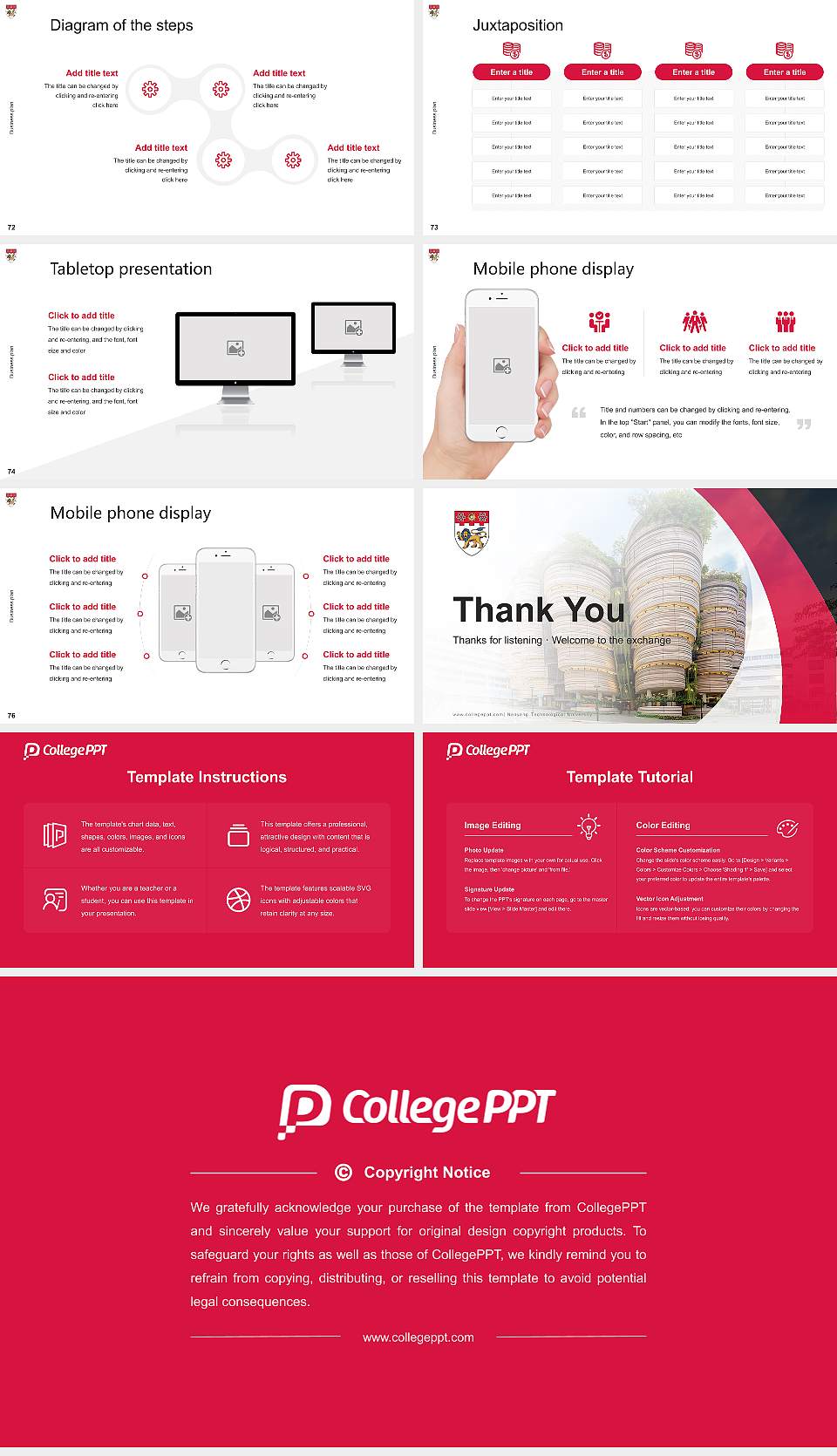 Nanyang Technological University Competition/Entrepreneurship Contest PPT Template16:9 ratio PPT effect preview image9