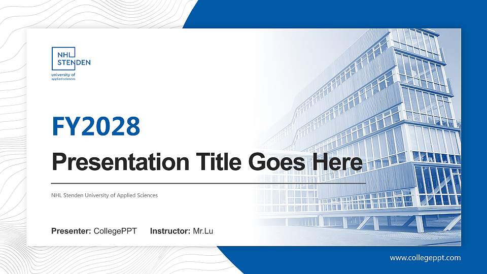 NHL Stenden University of Applied Sciences Academic Presentation/Research Findings Report PPT Template16:9 ratio PPT effect preview image