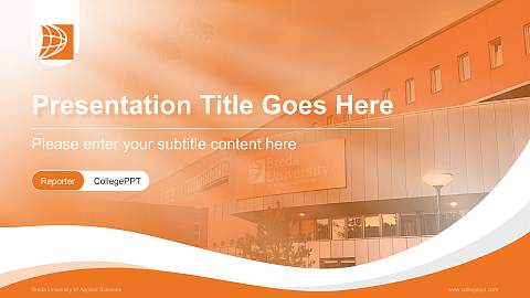Breda University of Applied Sciences Lecture Sharing and Networking Event PPT Template