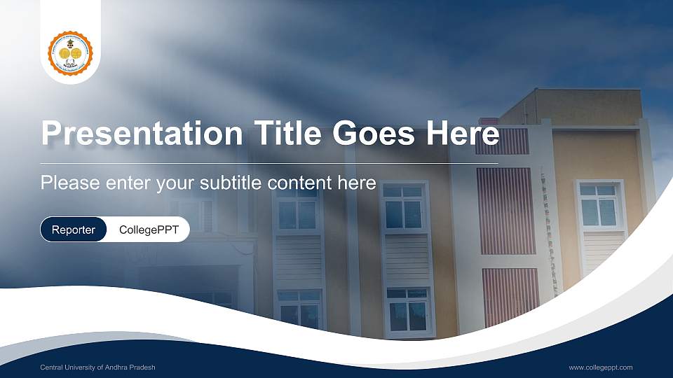 Central University of Andhra Pradesh Lecture Sharing and Networking Event PPT Template16:9 ratio PPT effect preview image