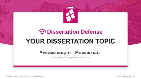 Theological University of Apeldoorn Graduation Thesis Defense PPT Template