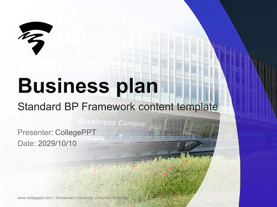 Amsterdam University of Applied Sciences Competition/Entrepreneurship Contest PPT Template4:3 ratio PPT effect preview image9