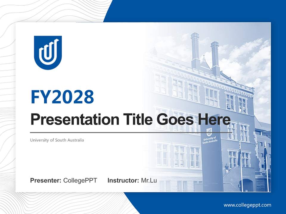 University of South Australia Academic Presentation/Research Findings Report PPT Template4:3 ratio PPT effect preview image5
