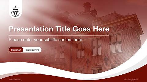 Radboud University Lecture Sharing and Networking Event PPT Template