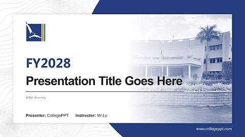 ASBM University Academic Presentation/Research Findings Report PPT Template