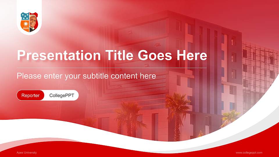 Apex University Lecture Sharing and Networking Event PPT Template16:9 ratio PPT effect preview image