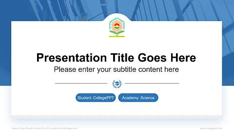 Assam Rajiv Gandhi University of Co-operative Management National Scholarship Defense PPT Template