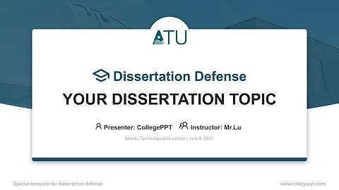 Atlantic Technological University Graduation Thesis Defense PPT Template
