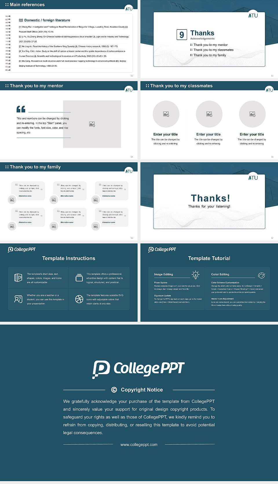 Atlantic Technological University Graduation Thesis Defense PPT Template16:9 ratio PPT effect preview image7