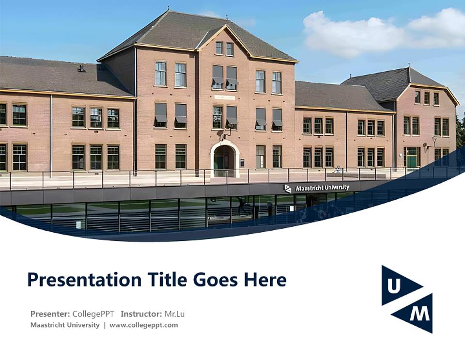 Maastricht University Course/Courseware Creation PPT Template4:3 ratio PPT effect preview image5