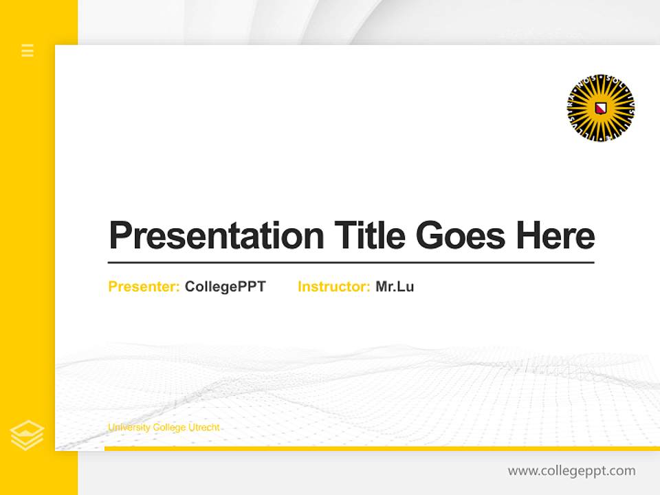 University College Utrecht Thesis Proposal/Graduation Defense PPT Template4:3 ratio PPT effect preview image5
