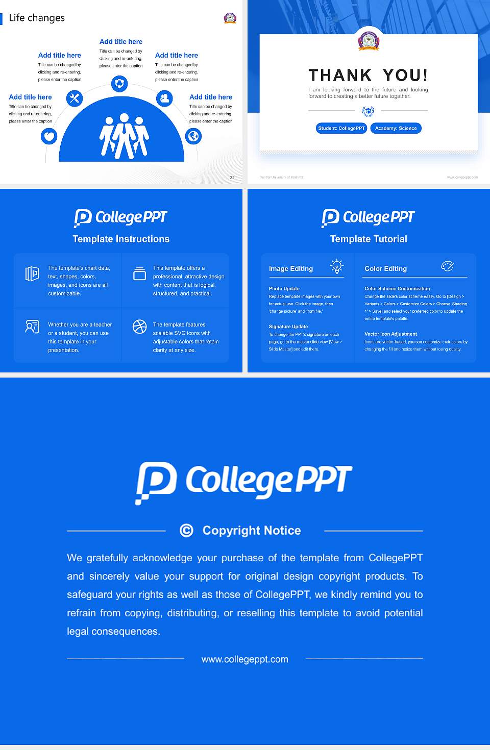 Central University of Kashmir National Scholarship Defense PPT Template4:3 ratio PPT effect preview image4