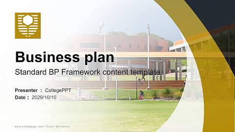 Curtin University Competition/Entrepreneurship Contest PPT Template