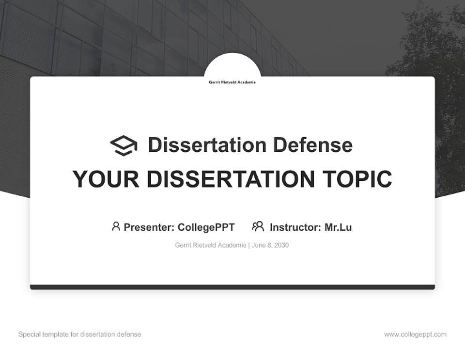 Gerrit Rietveld Academie Graduation Thesis Defense PPT Template4:3 ratio PPT effect preview image7