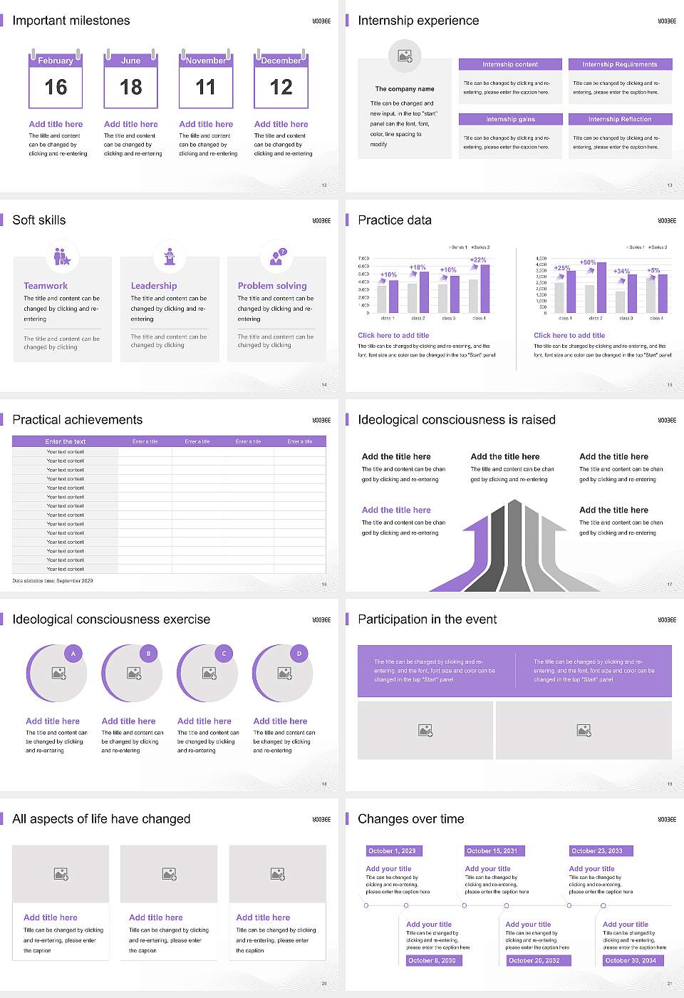 Yoobee College of Creative Innovation National Scholarship Defense PPT Template16:9 ratio PPT effect preview image3