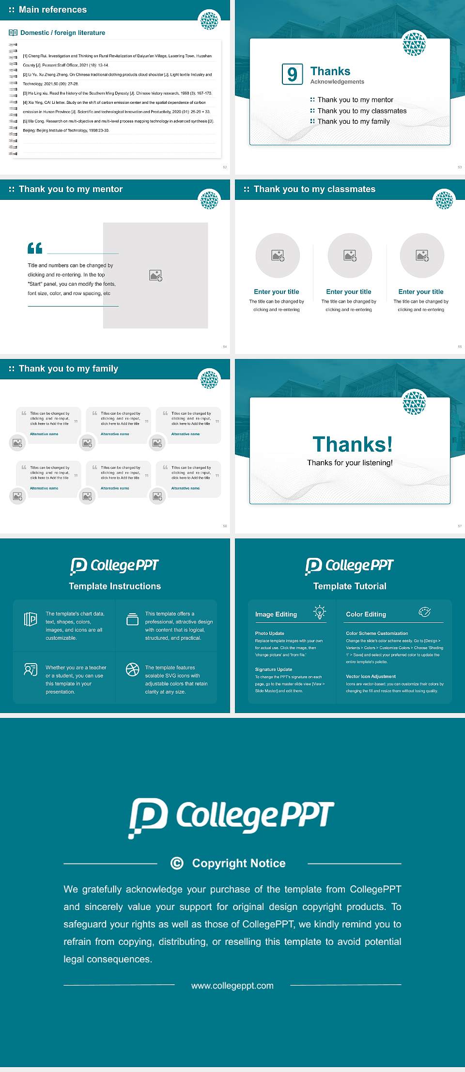 NorthTec Graduation Thesis Defense PPT Template4:3 ratio PPT effect preview image7