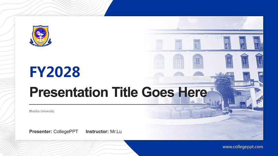 Bhabha University Academic Presentation/Research Findings Report PPT Template16:9 ratio PPT effect preview image