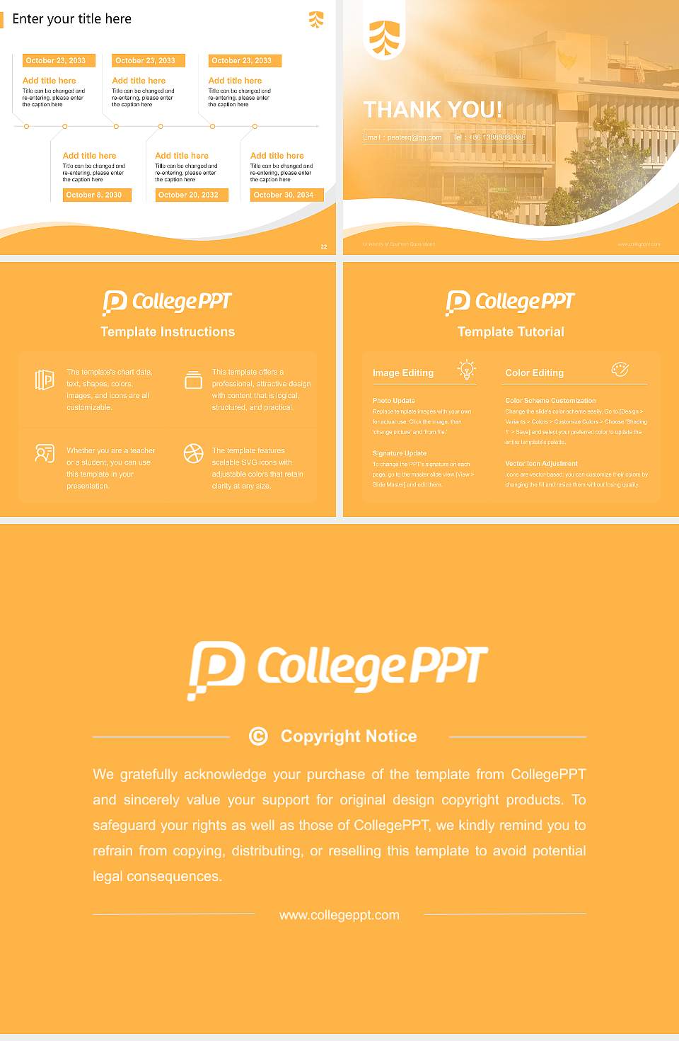 University of Southern Queensland Lecture Sharing and Networking Event PPT Template4:3 ratio PPT effect preview image4