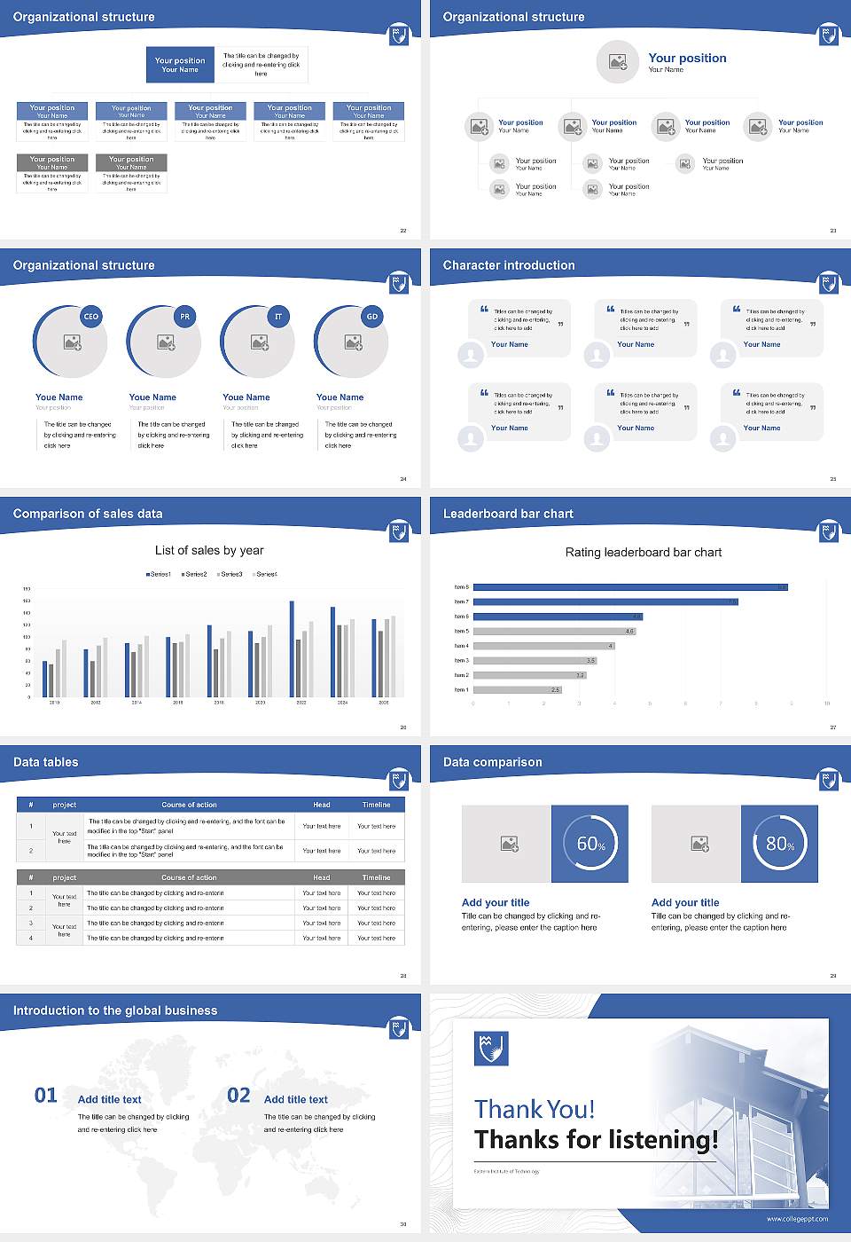 Eastern Institute of Technology Academic Presentation/Research Findings Report PPT Template16:9 ratio PPT effect preview image4