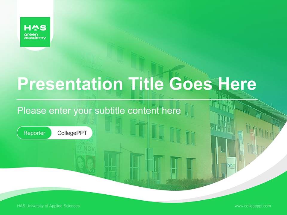 HAS University of Applied Sciences Lecture Sharing and Networking Event PPT Template4:3 ratio PPT effect preview image4