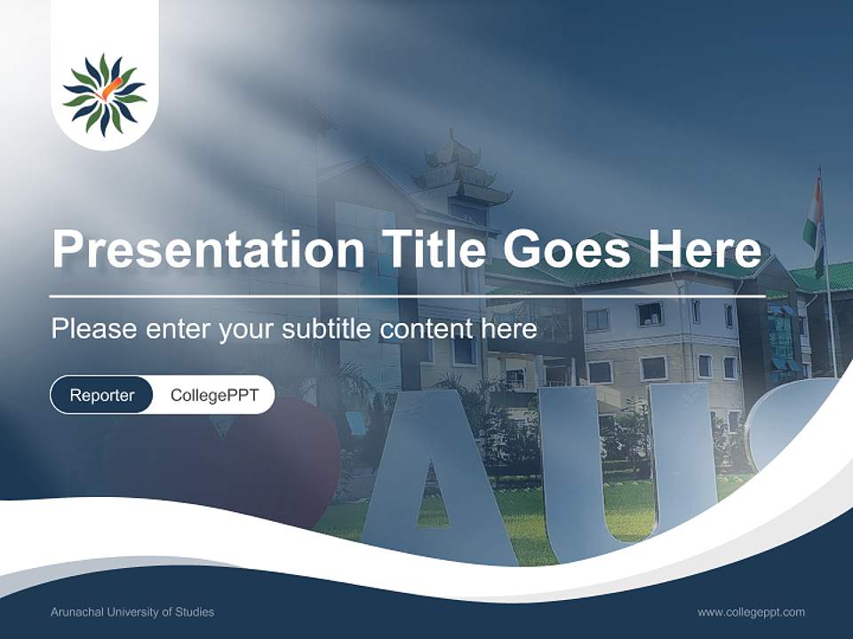 Arunachal University of Studies Lecture Sharing and Networking Event PPT Template4:3 ratio PPT effect preview image4