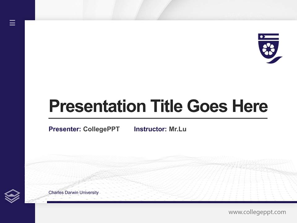 Charles Darwin University Thesis Proposal/Graduation Defense PPT Template4:3 ratio PPT effect preview image5