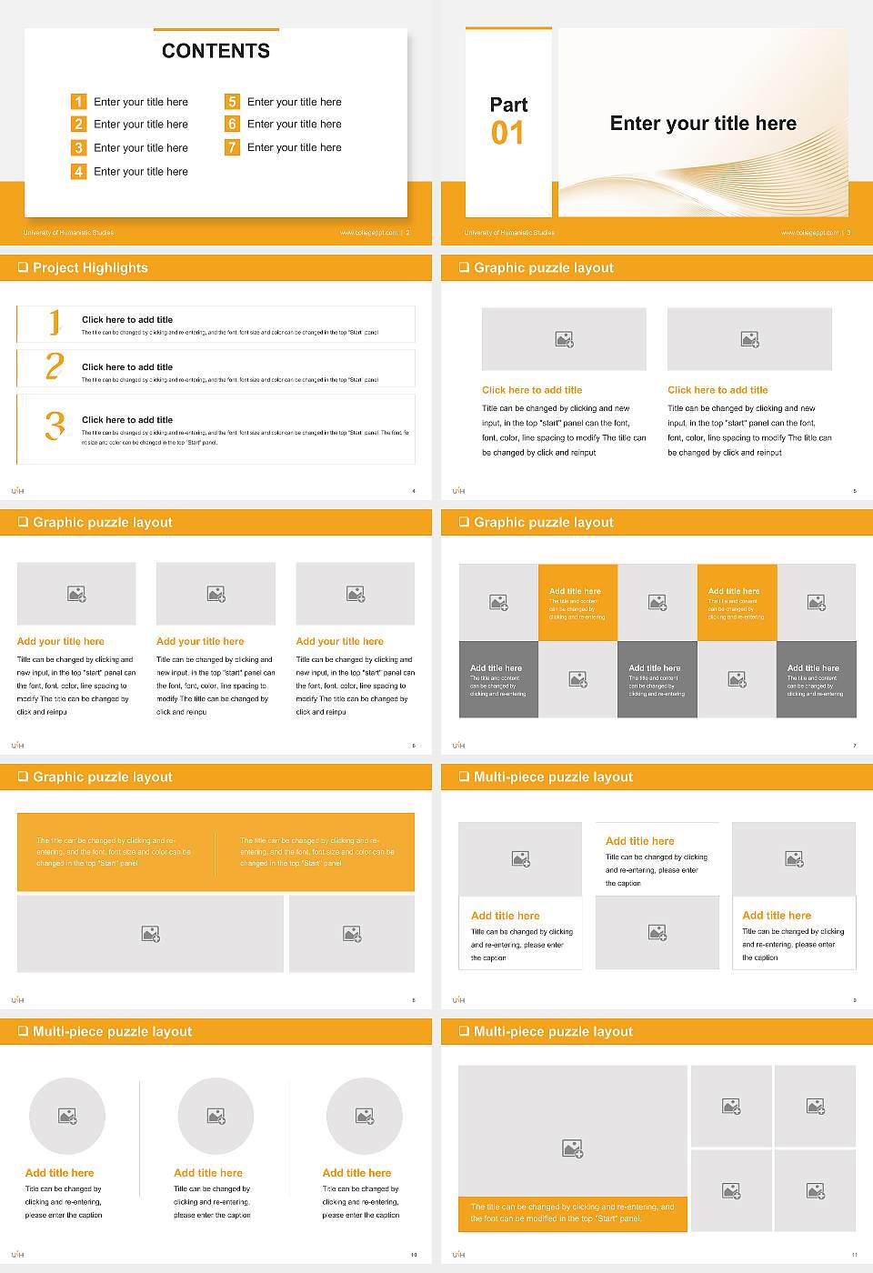 University of Humanistic Studies General Purpose PPT Template16:9 ratio PPT effect preview image2