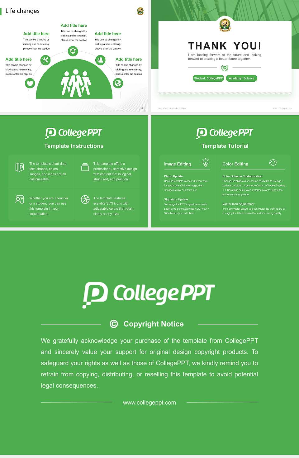 Agriculture University, Jodhpur National Scholarship Defense PPT Template4:3 ratio PPT effect preview image4